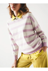 Q2 Purple Striped Sweater