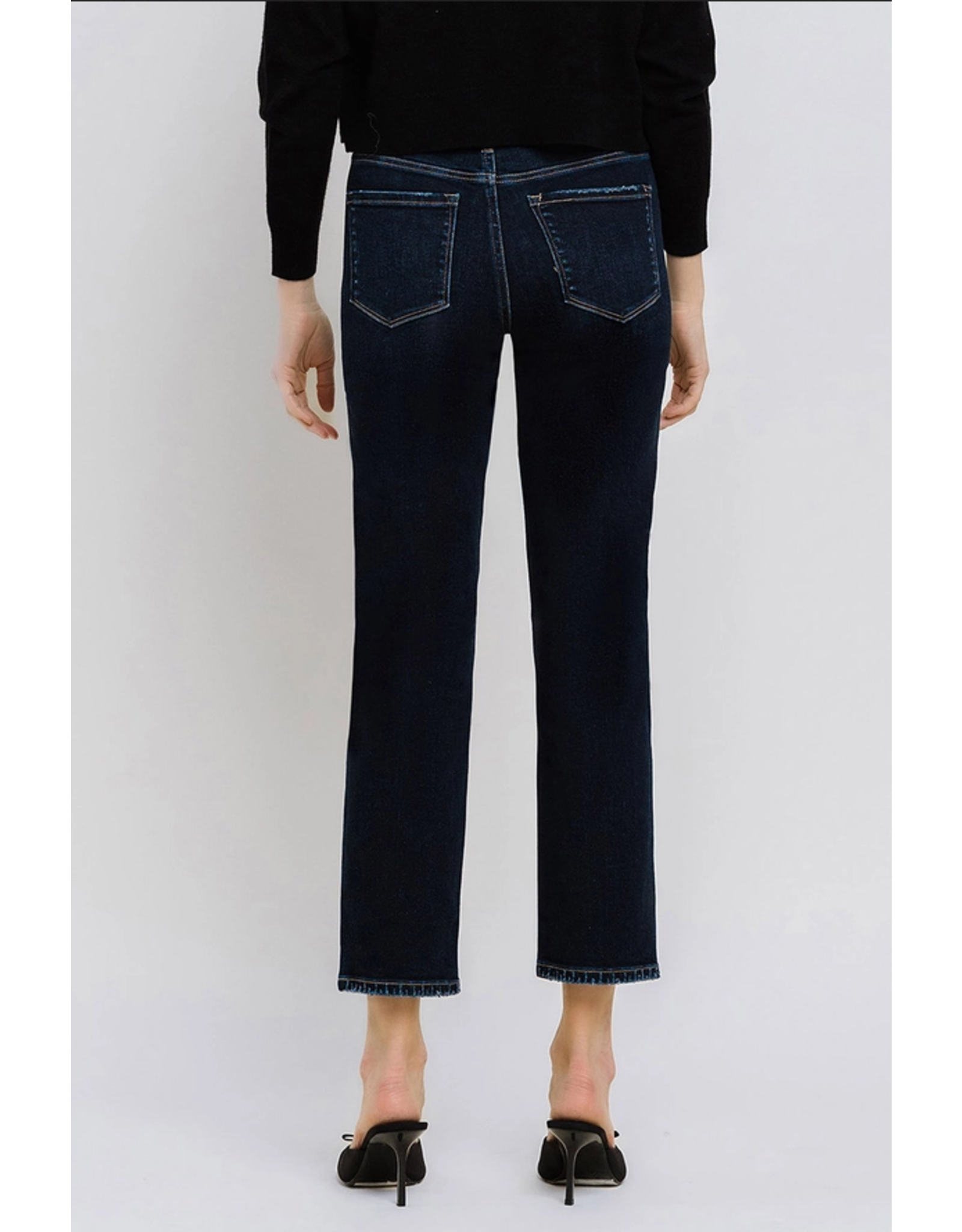 Flying Monkey High Rise Cropped Straight Jeans