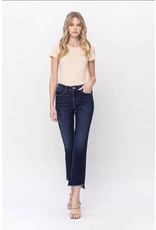 Vervet by Flying Monkey High Rise Step W Raw Hem Crop Flare Jeans