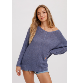 Bluivy Reverse Seam Loose Fit Sweater