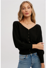 Bluivy V-Neck Button Up Pullover