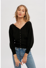 Bluivy V-Neck Button Up Pullover