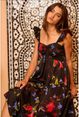 BucketList Ruffle Sleeve Floral Maxi Dress