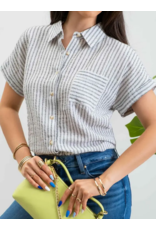 Blu Pepper Short Sleeve Striped Shirt