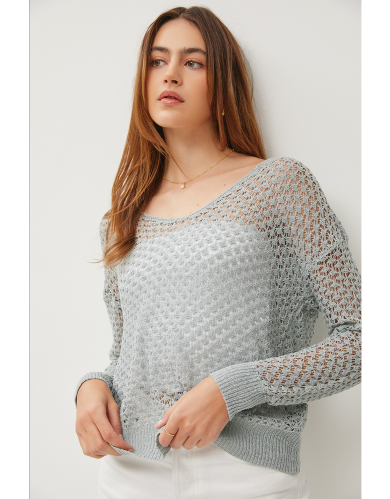 Be Cool Crochet Knit Sweater