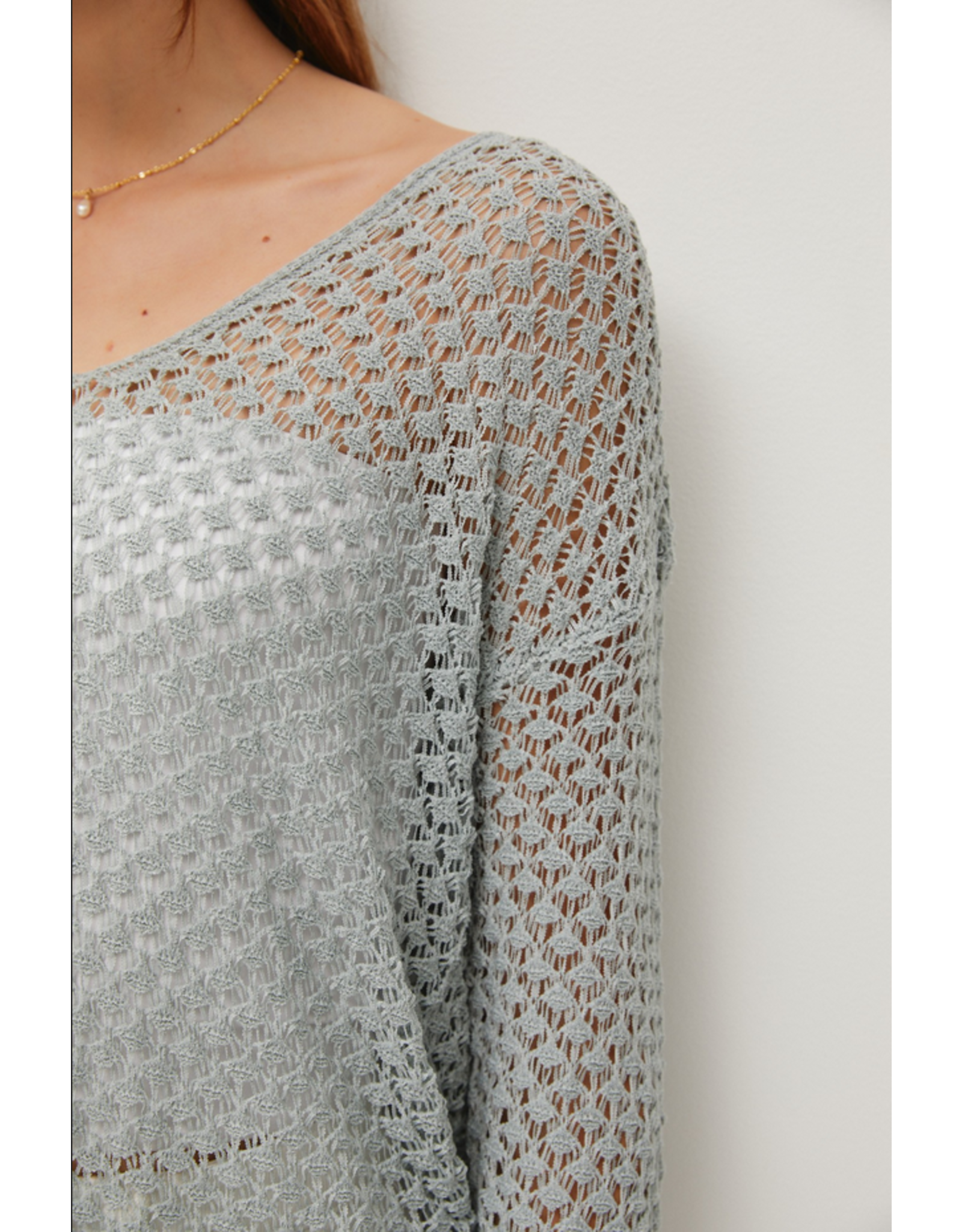 Be Cool Crochet Knit Sweater