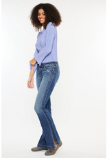 Kancan Low Rise Bootcut Jeans with Side Slit