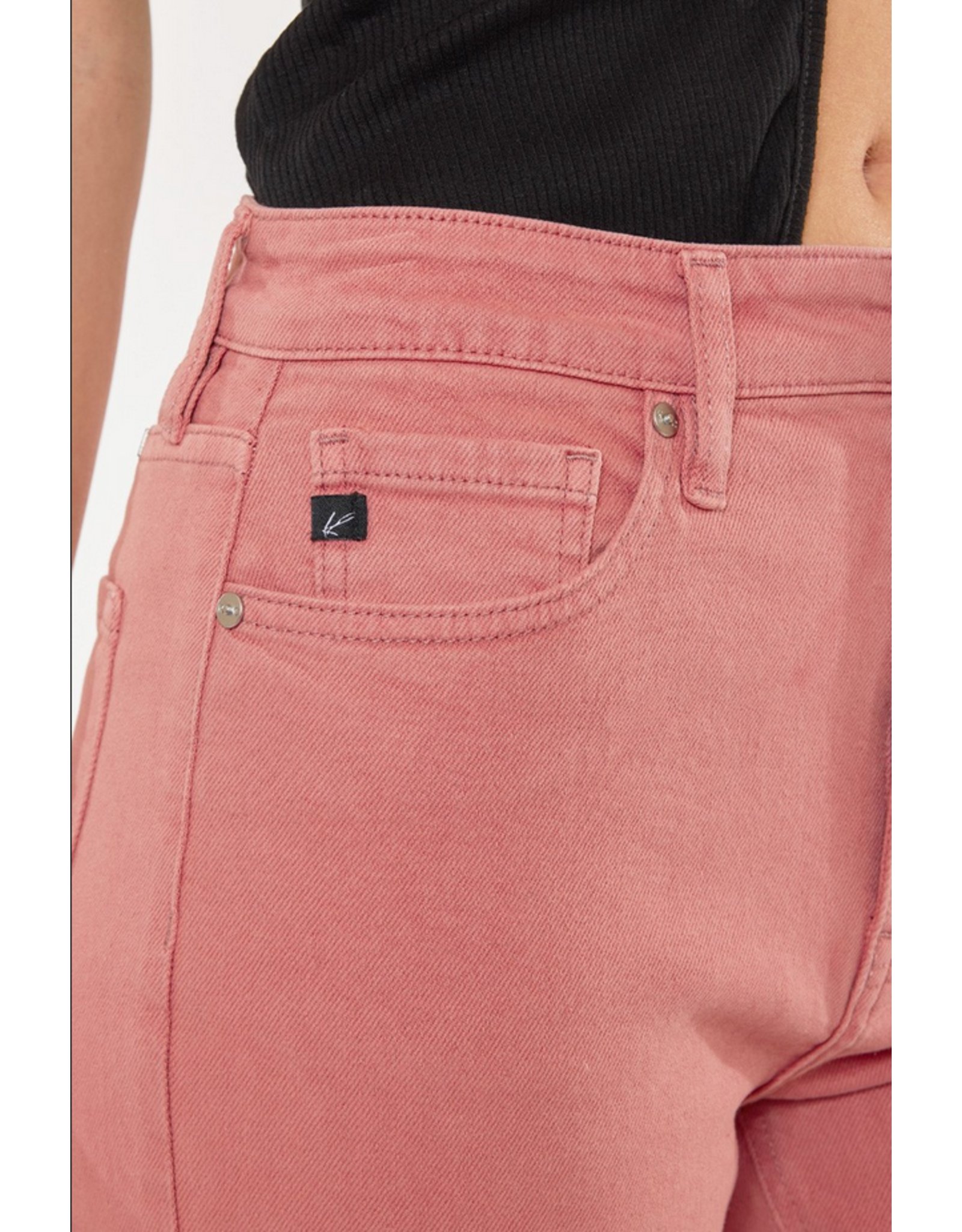Kancan Ultra High Rise 90's Straight Jeans in Coral