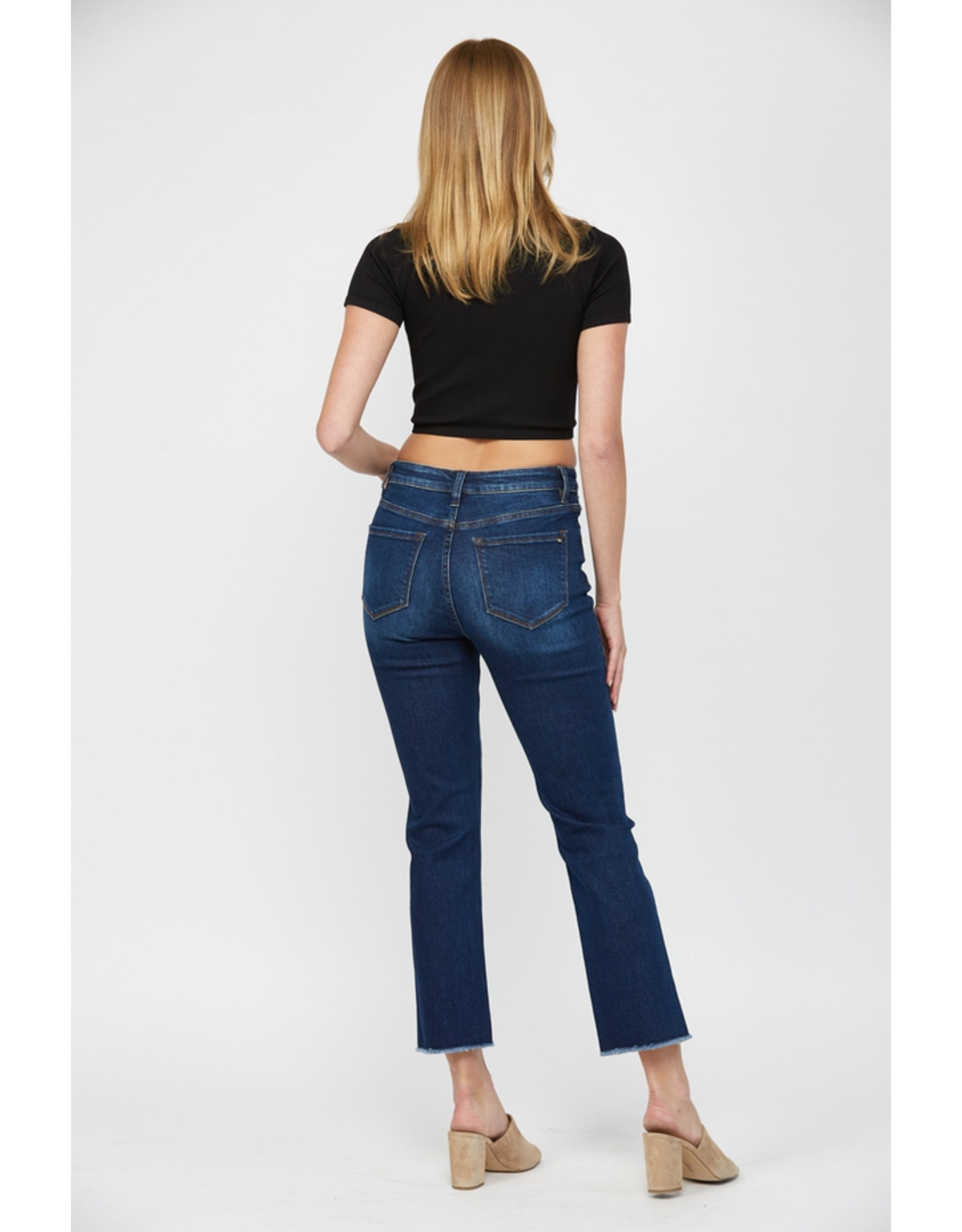 Mica Denim High Rise Straight Crop Jeans in Naxos