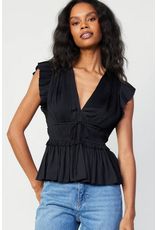 Current Air Pleated Peplum Blouse