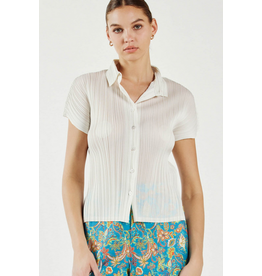 Current Air Short Sleeve Pleated Button Down