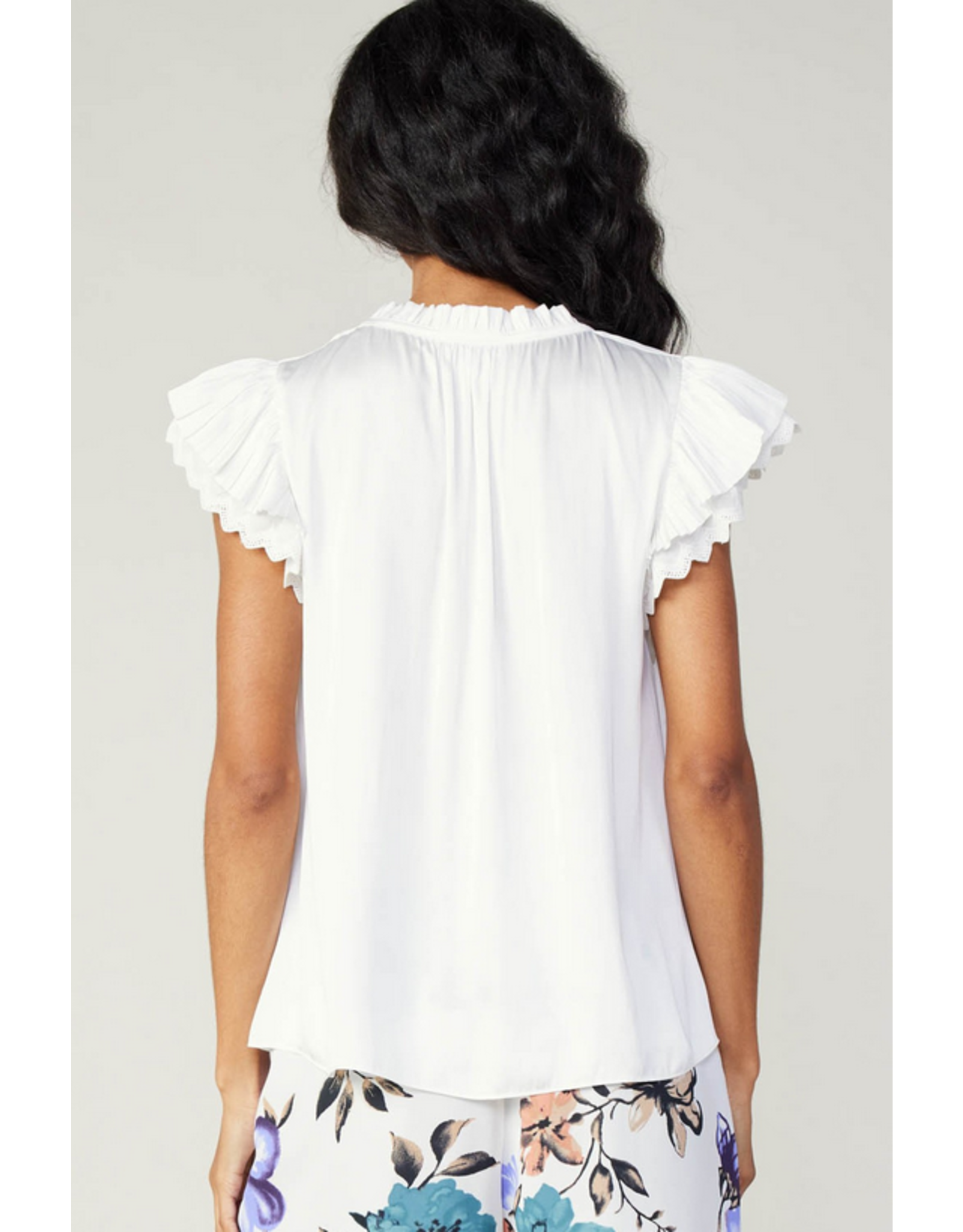 Current Air Lace Flutter Sleeve Blouse