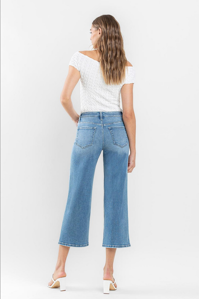 Flying Monkey High Rise Crop Wide Leg Jeans