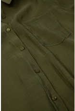 Q2 Kahki chiffon shirt w/pocket green