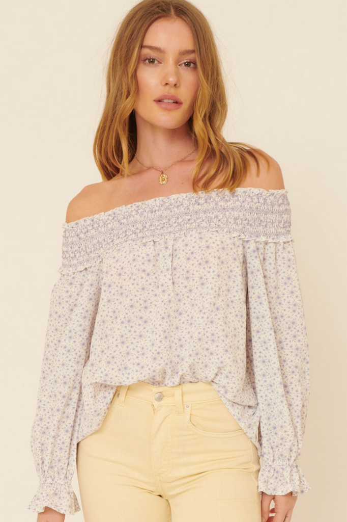 Promesa Off-Shoulder Floral Peasant Top