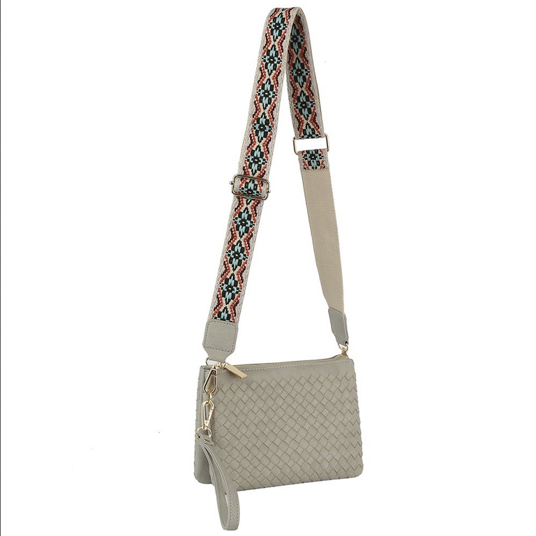 Calin Collection Woven Crossbody with Guitar Strap