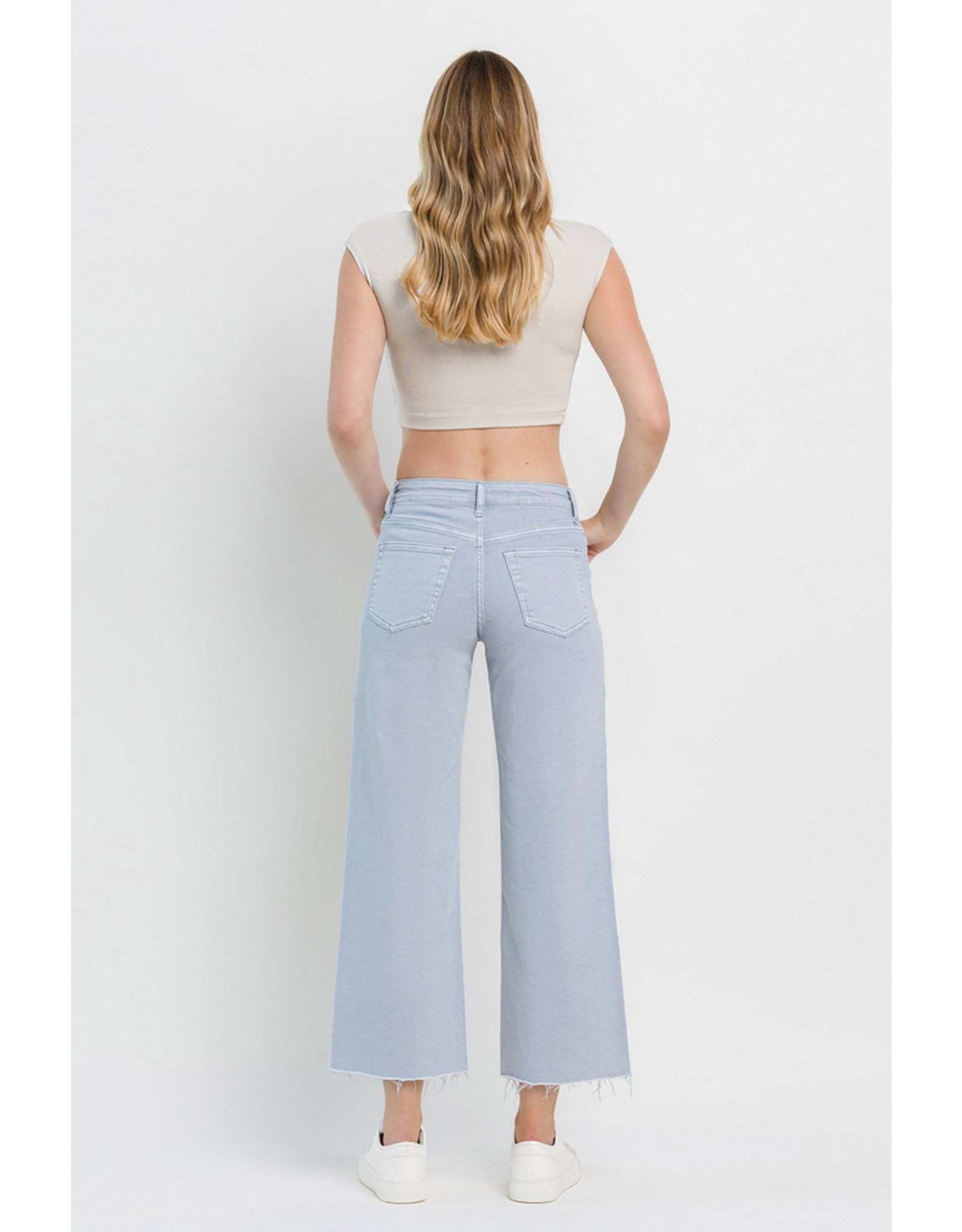 Vervet by Flying Monkey Hiugh Rise Cropped Wide Leg Jeans