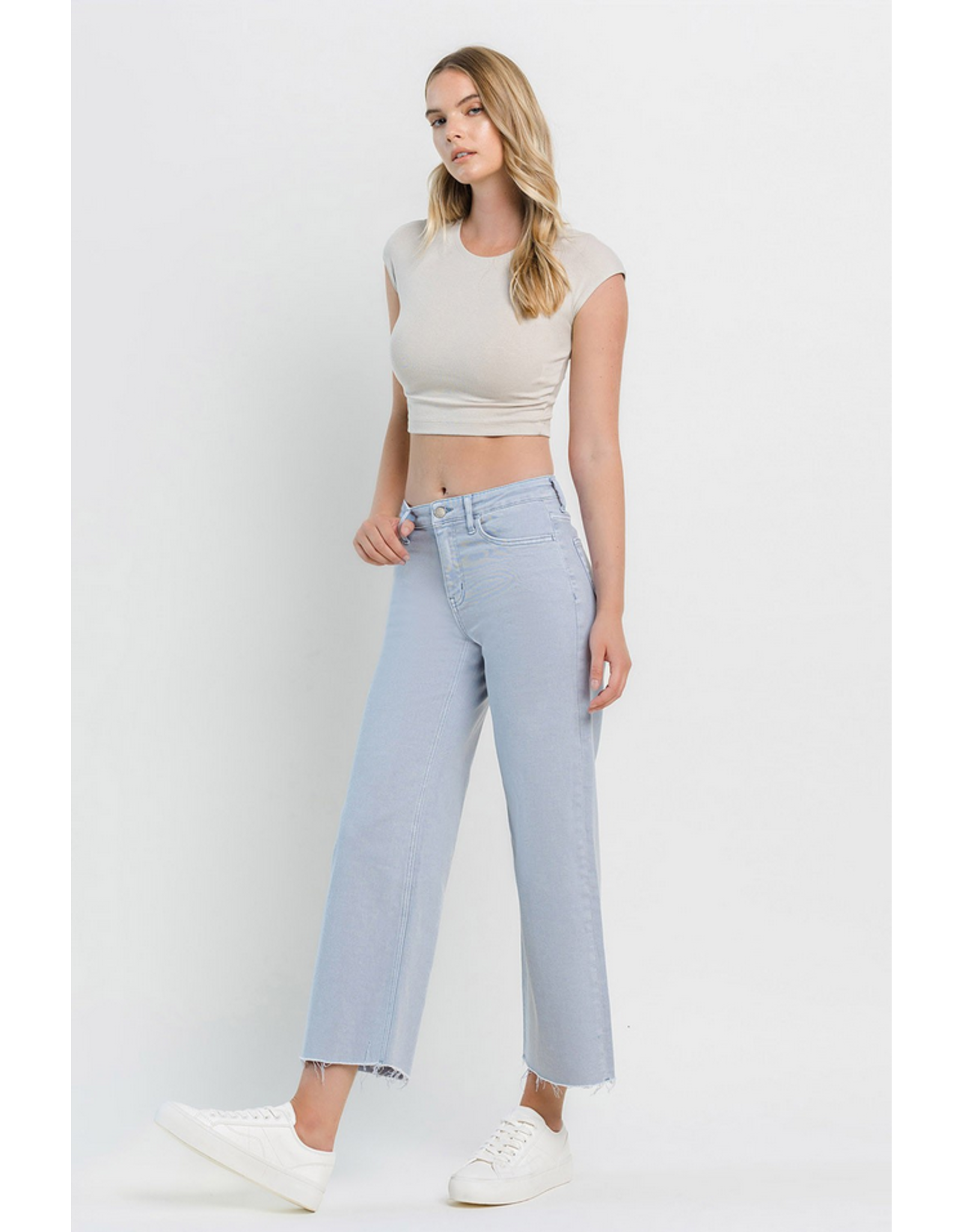 Vervet by Flying Monkey Hiugh Rise Cropped Wide Leg Jeans