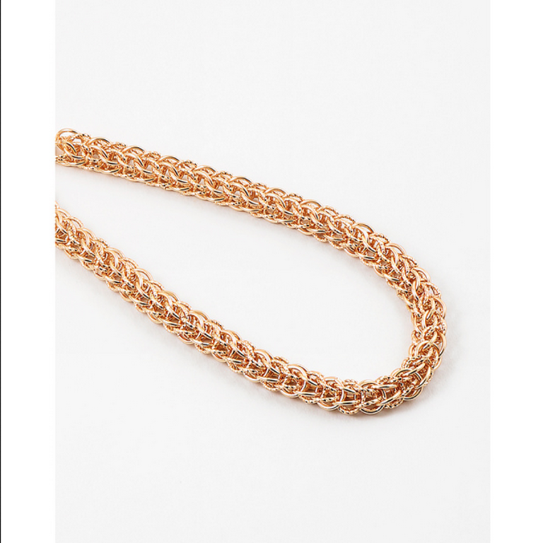 Blue Suede Jewels Statement Gold Link Necklace