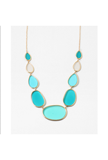 Blue Suede Jewels Stained Glass Inspired Statement Necklace