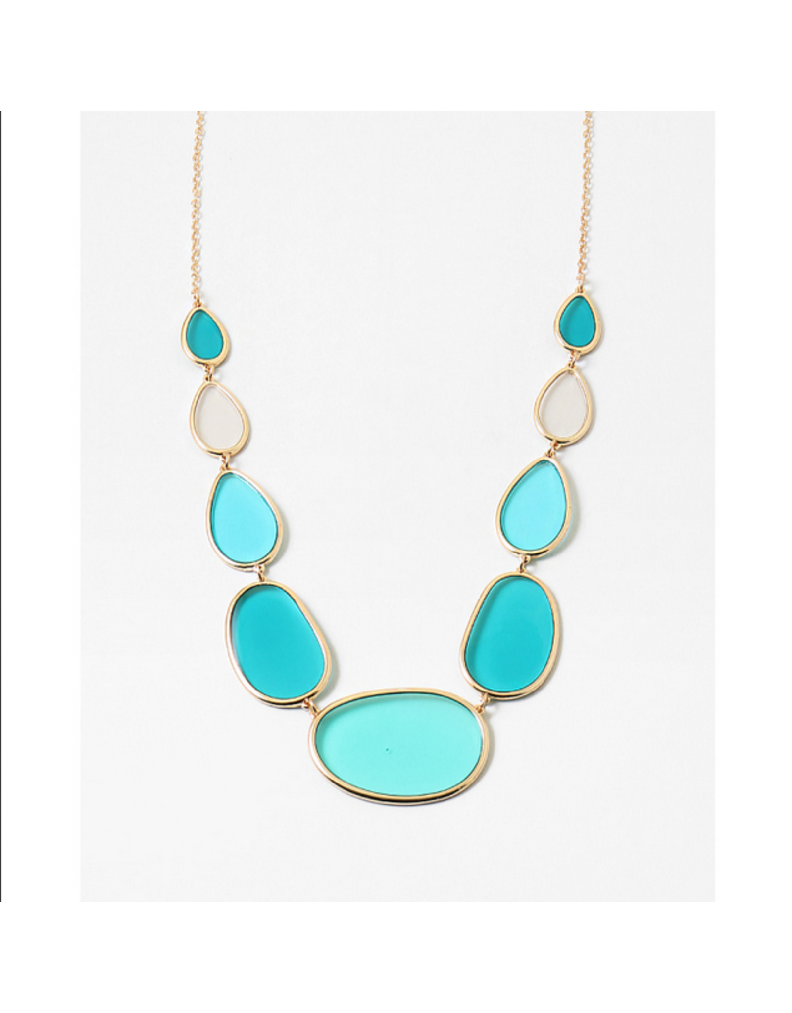 Blue Suede Jewels Stained Glass Inspired Statement Necklace