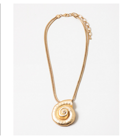 Blue Suede Jewels Nautilus Shell Necklace