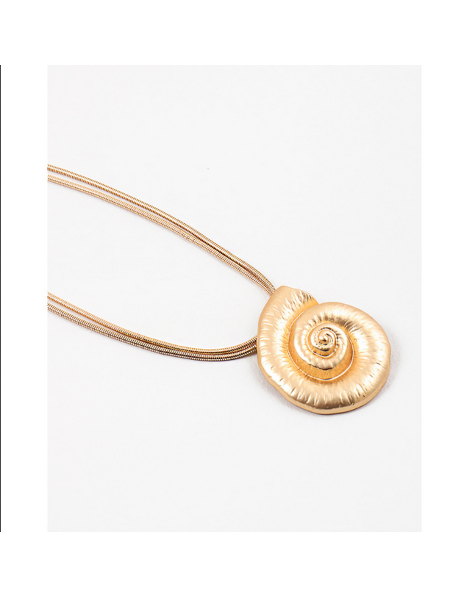 Blue Suede Jewels Nautilus Shell Necklace