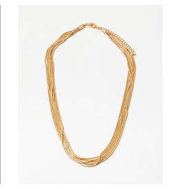 Blue Suede Jewels Multi Layered Snake Chain Necklace
