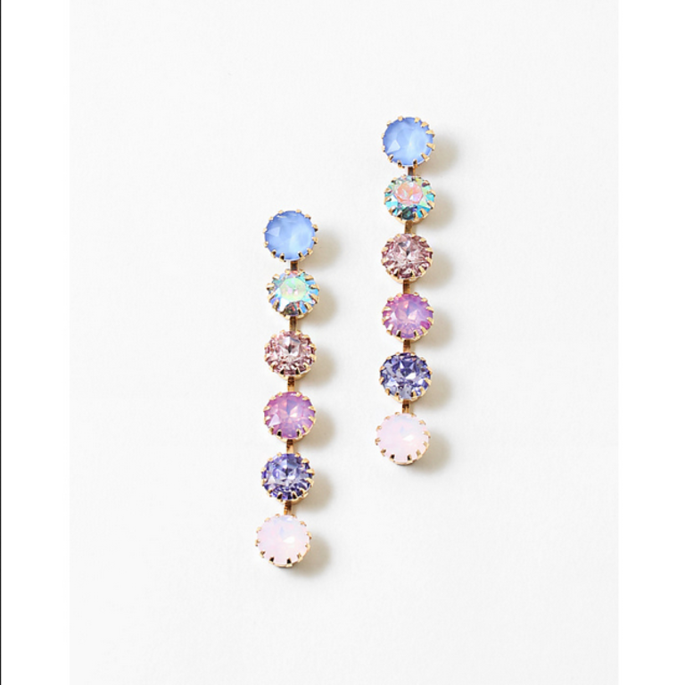Blue Suede Jewels Crystal Drop Earrings