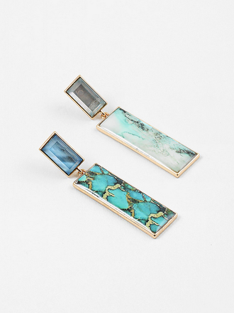 Blue Suede Jewels Bohemian Moonstone Earrings Blue Suede Jewels Bohemian Moonstone Earrings