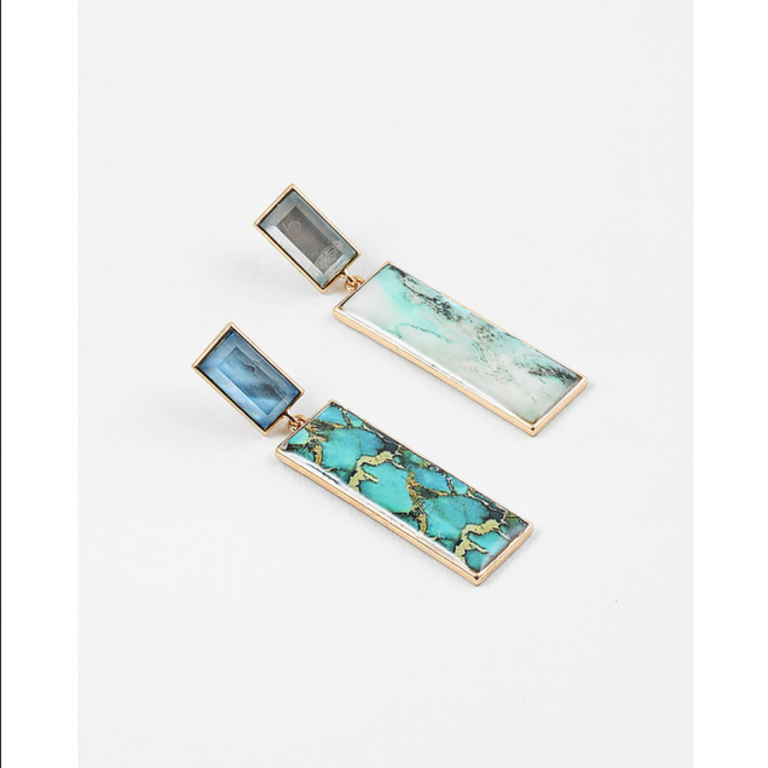 Blue Suede Jewels Bohemian Moonstone Earrings
