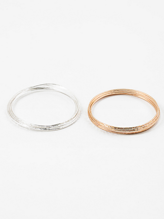 Blue Suede Jewels Thin Bangle Set of 5