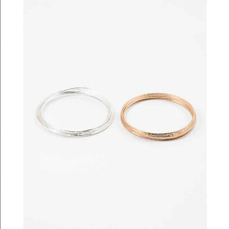 Blue Suede Jewels Thin Bangle Set of 5