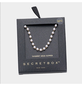 Secret Box 14K Gold Dipped Pearl Necklace