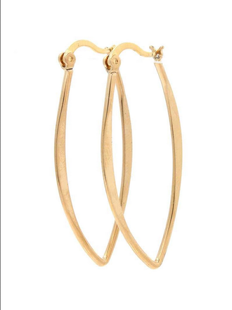 Secret Box Pointed Oval Drop Earrings