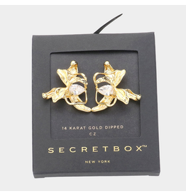 Secret Box 14K Gold Dipped Flower Earrings