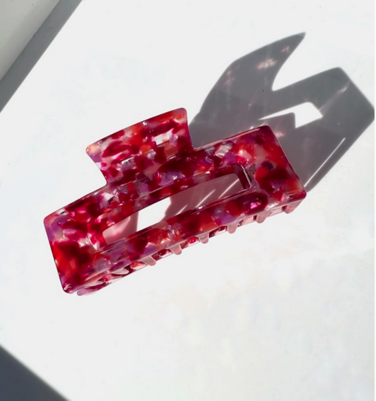 CRYSTAL HAIR CLAW LARGE MAROON CRYSTAL HAIR CLAW LARGE MAROON