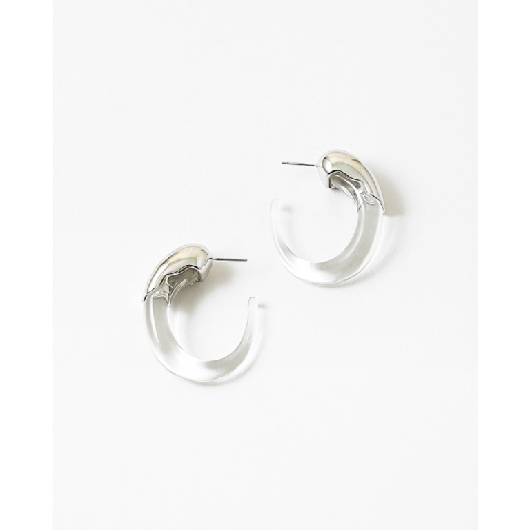Blue Suede Jewels Lucite Statement Hoops