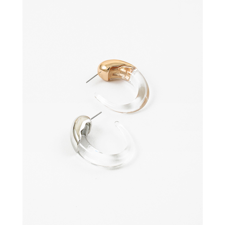 Blue Suede Jewels Lucite Statement Hoops