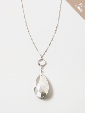 Blue Suede Jewels Pendant Teardrop Crystal Necklace Blue Suede Jewels Pendant Teardrop Crystal Necklace