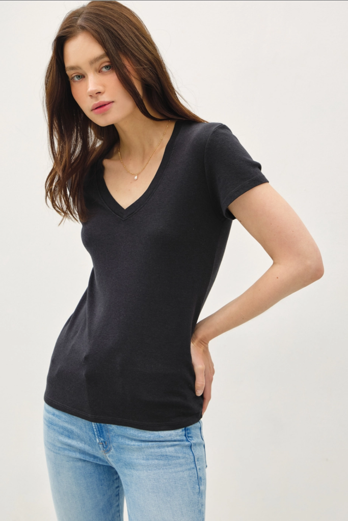 Be Cool Classic V-Neck Short Sleeve Slim T-Shirt