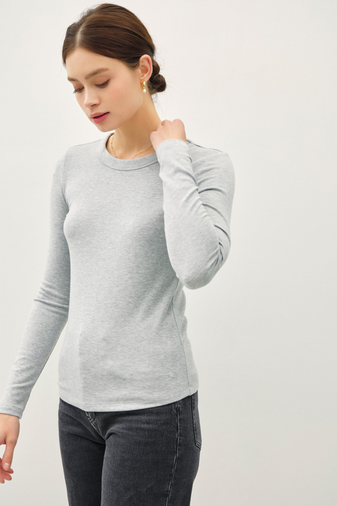 Be Cool Basic Long Sleeve Layering T Shirt