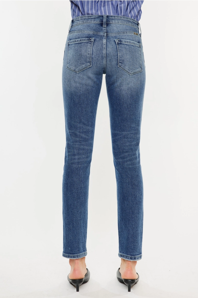 Kancan Mid Rise Cropped Cigarette Jeans