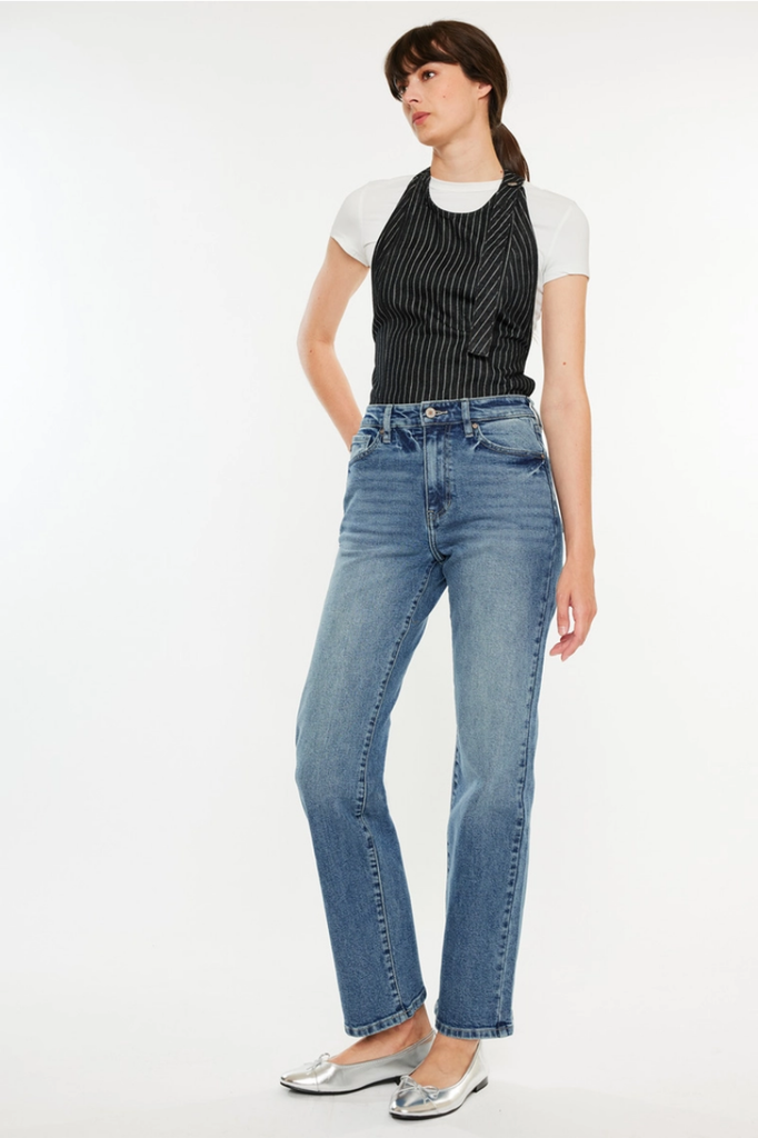 Kancan High Rise True Straight Jeans