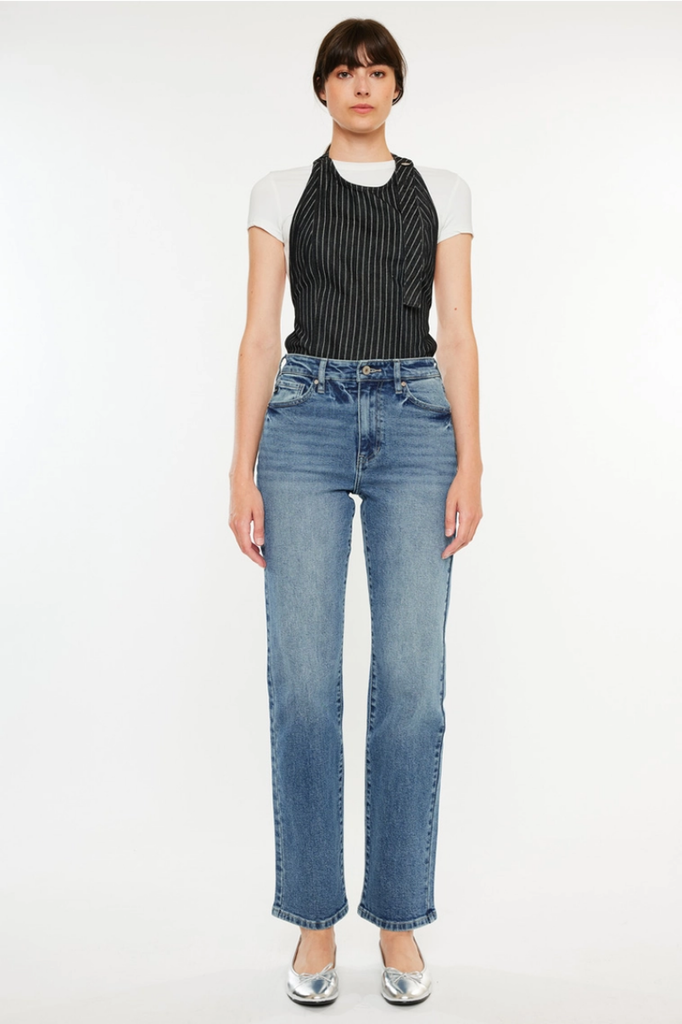 Kancan High Rise True Straight Jeans