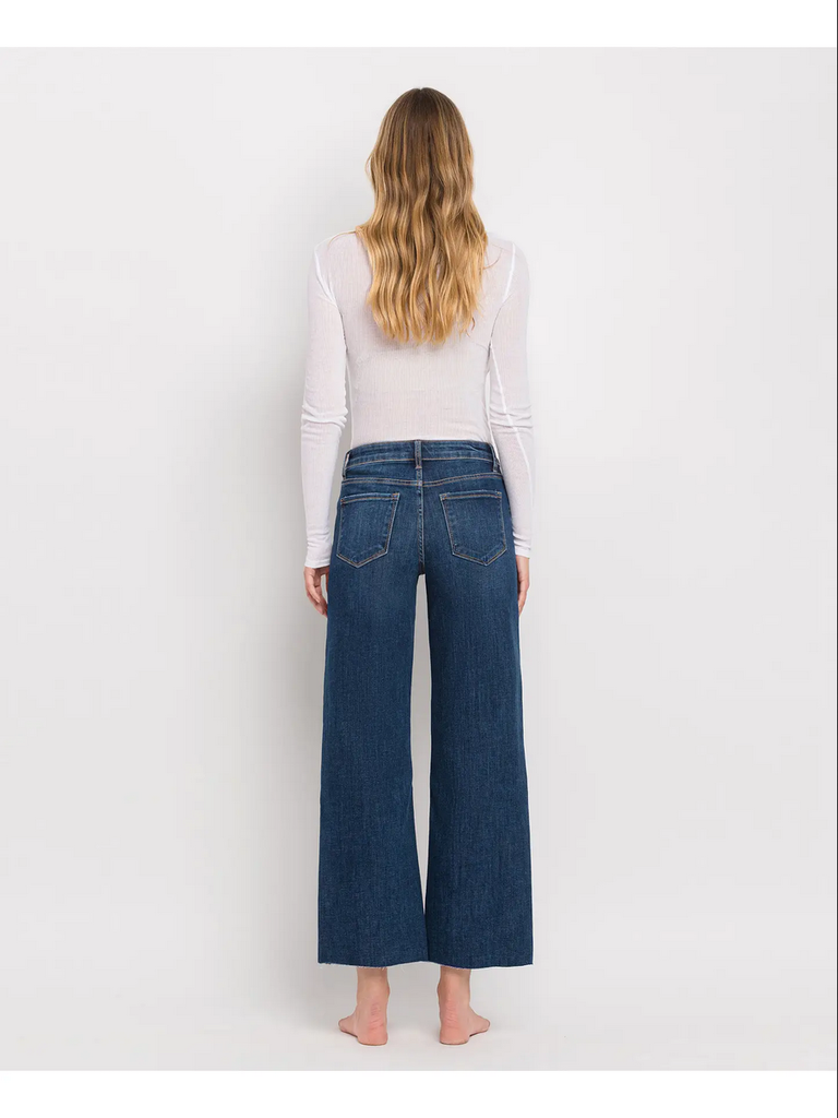 Vervet by Flying Monkey Tummy Control Mid Rise Wide Leg Jeans