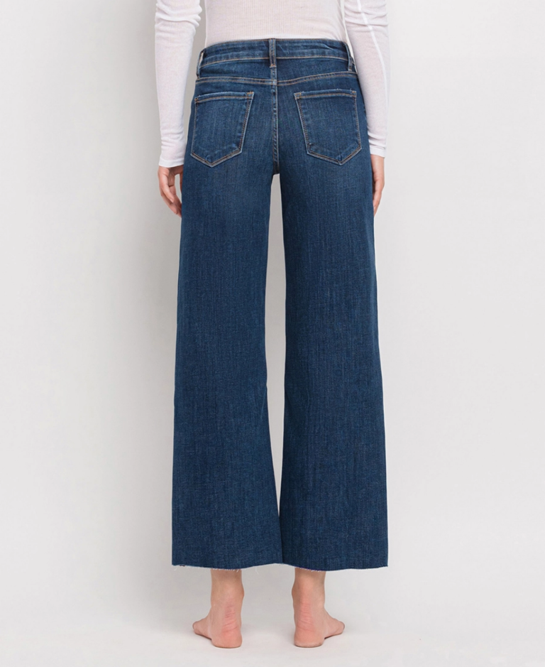 Vervet by Flying Monkey Tummy Control Mid Rise Wide Leg Jeans