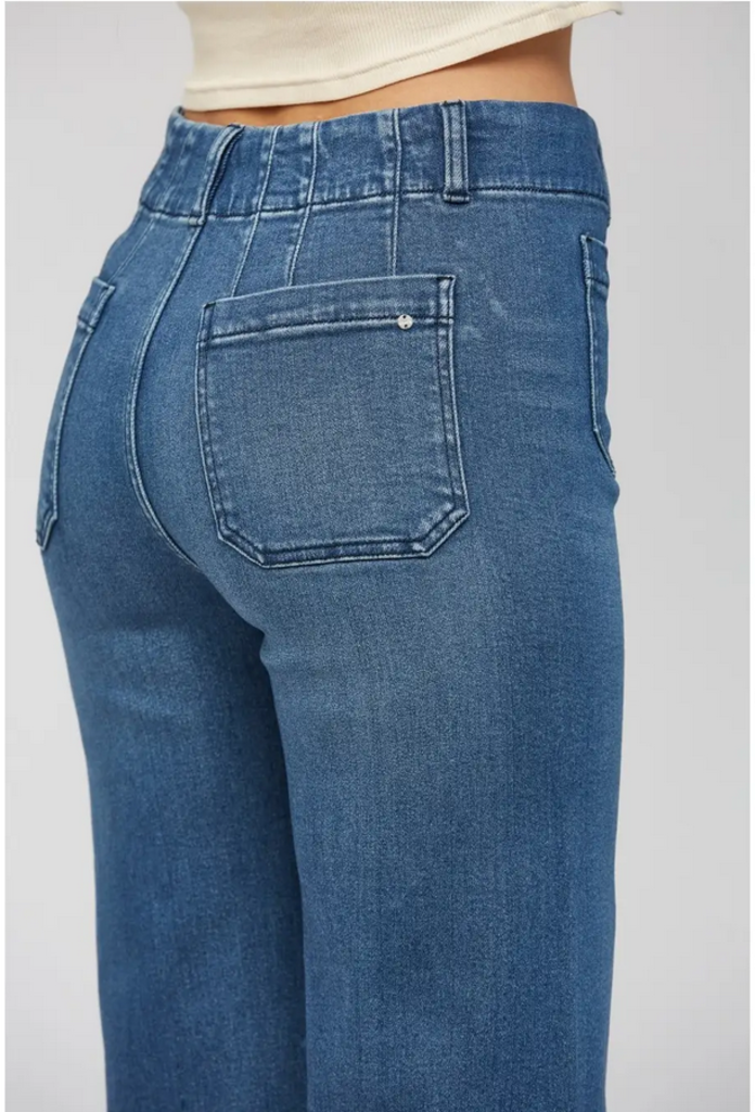 Mica Denim Super High Rise Wide Leg Cropped - Super Soft