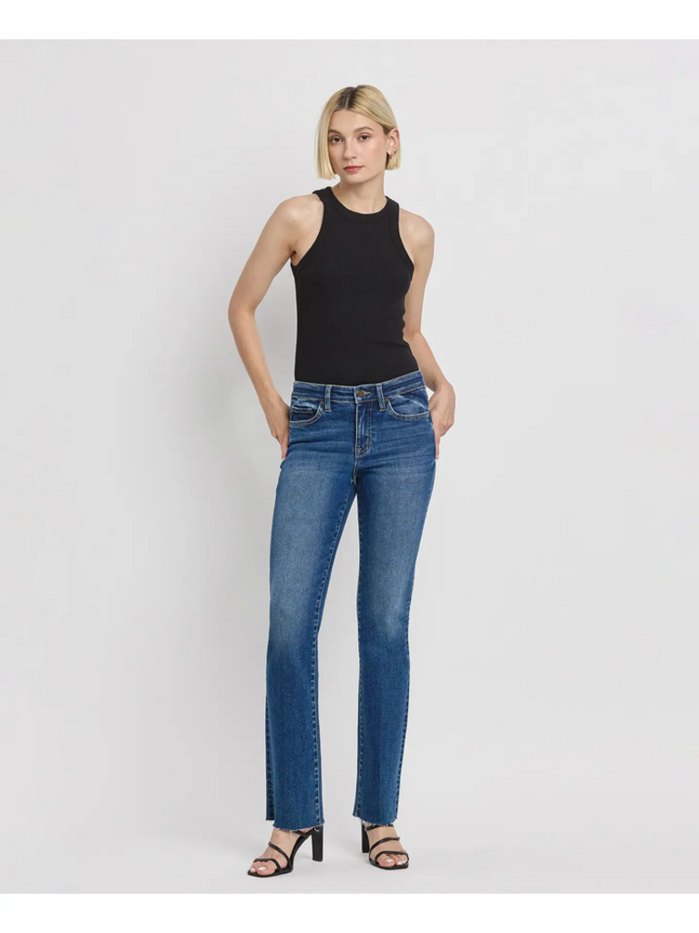 Flying Monkey Mid Rise Slim Bootcut Jeans in Vigilant