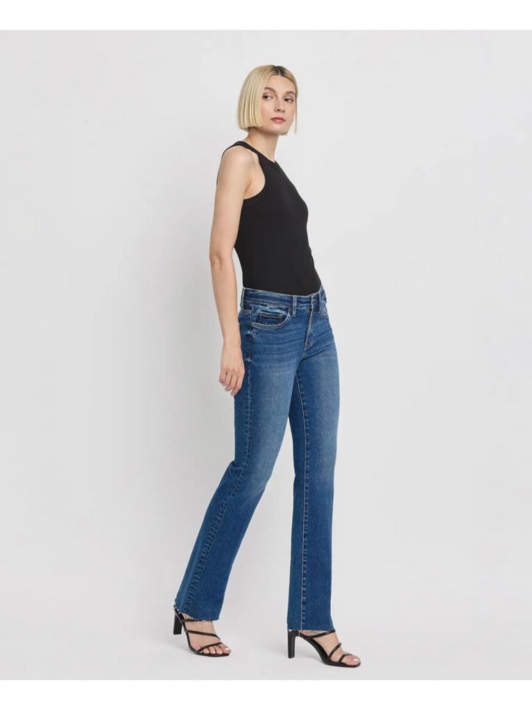 Flying Monkey Mid Rise Slim Bootcut Jeans in Vigilant